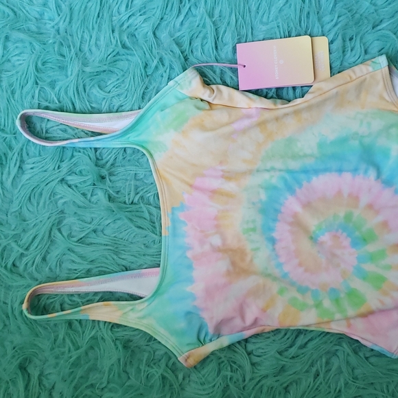 NWT Stoney Clover Lane Tie Dye High Cut Cheeky One Piece SwimSuit - Picture 2 of 8